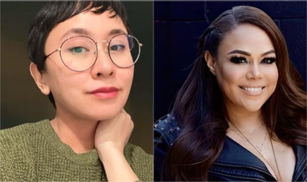 Demon Slayer voice actors Christine Marie Cabanos and Maela Lee attending MCM Birmingham
