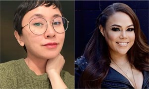 Demon Slayer voice actors Christine Marie Cabanos and Maela Lee attending MCM Birmingham