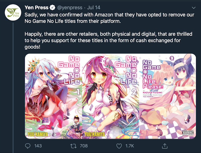 Yen Press Tweet